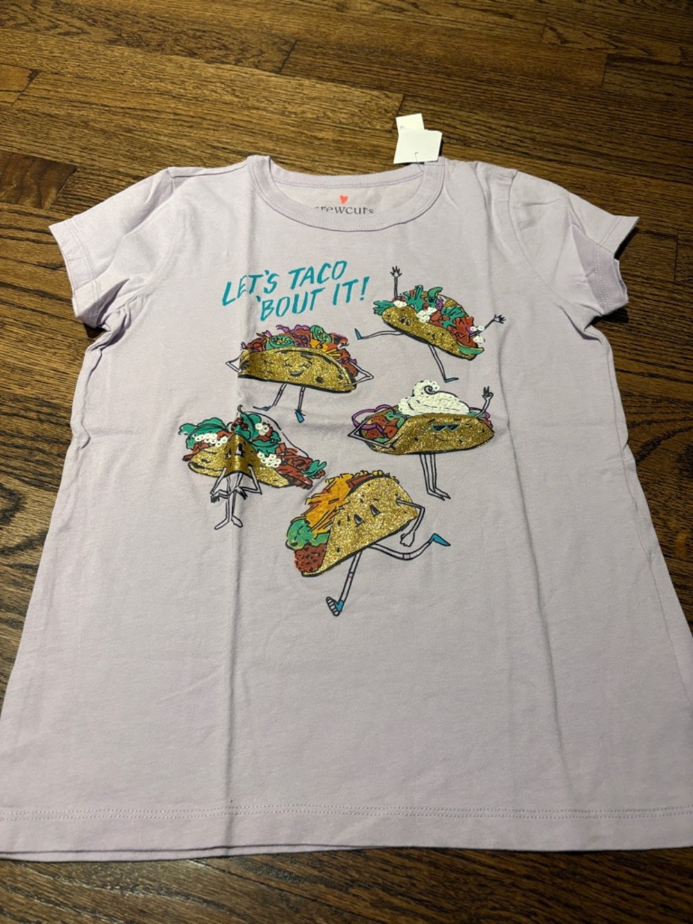 Crewcuts Let’s Taco ‘Bout it graphic tee pale grey